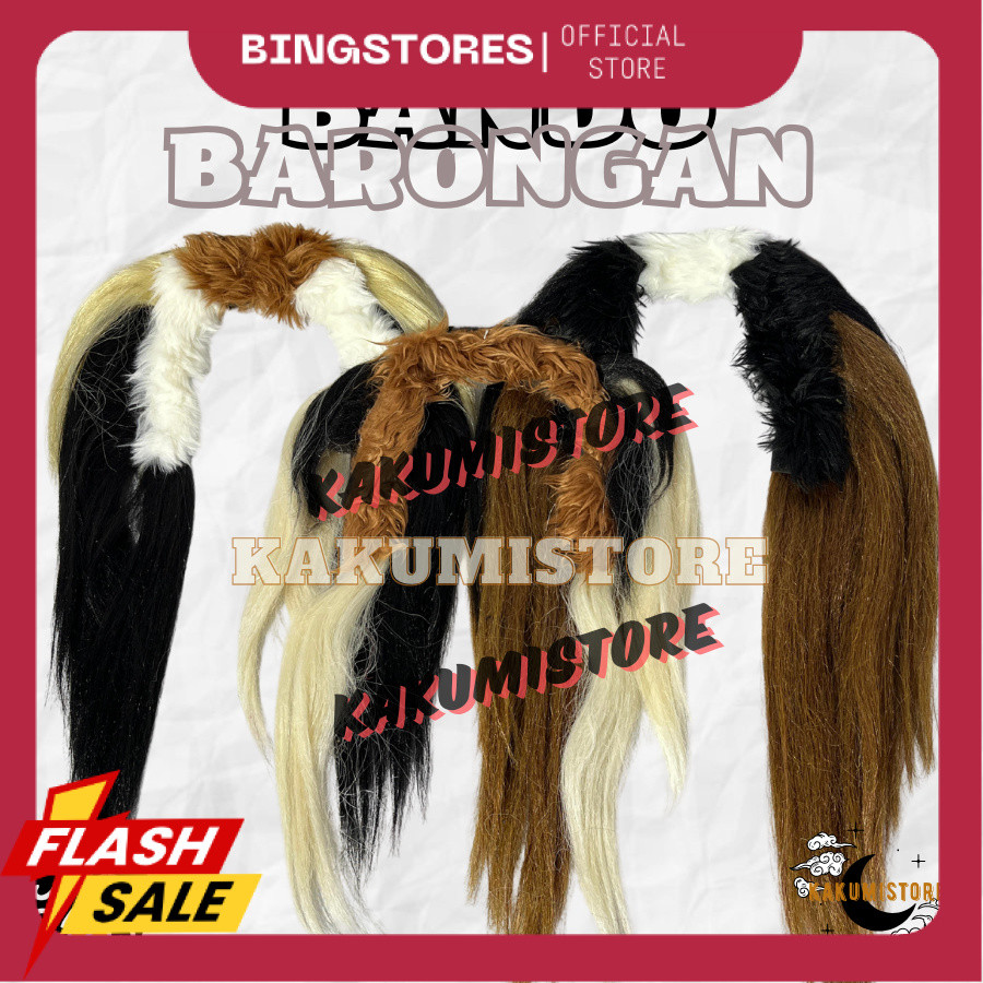 Bando Barongan Rambut Sintetis Rambut Barongan Pentas BR