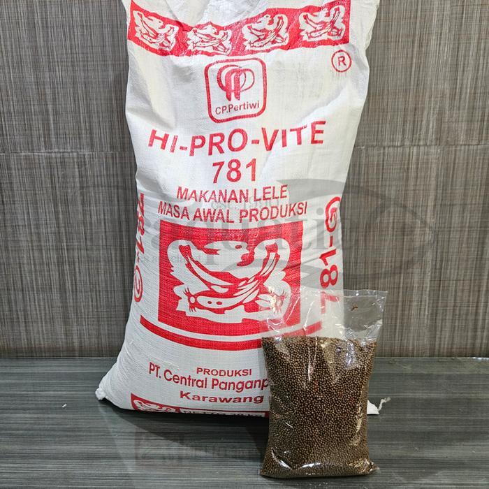 HI-PRO-VITE 781-2 MM 1KG AKANAN IKAN LELE NILA PAKAN PELET APUNG 2MM 781 - REPACK 1KG