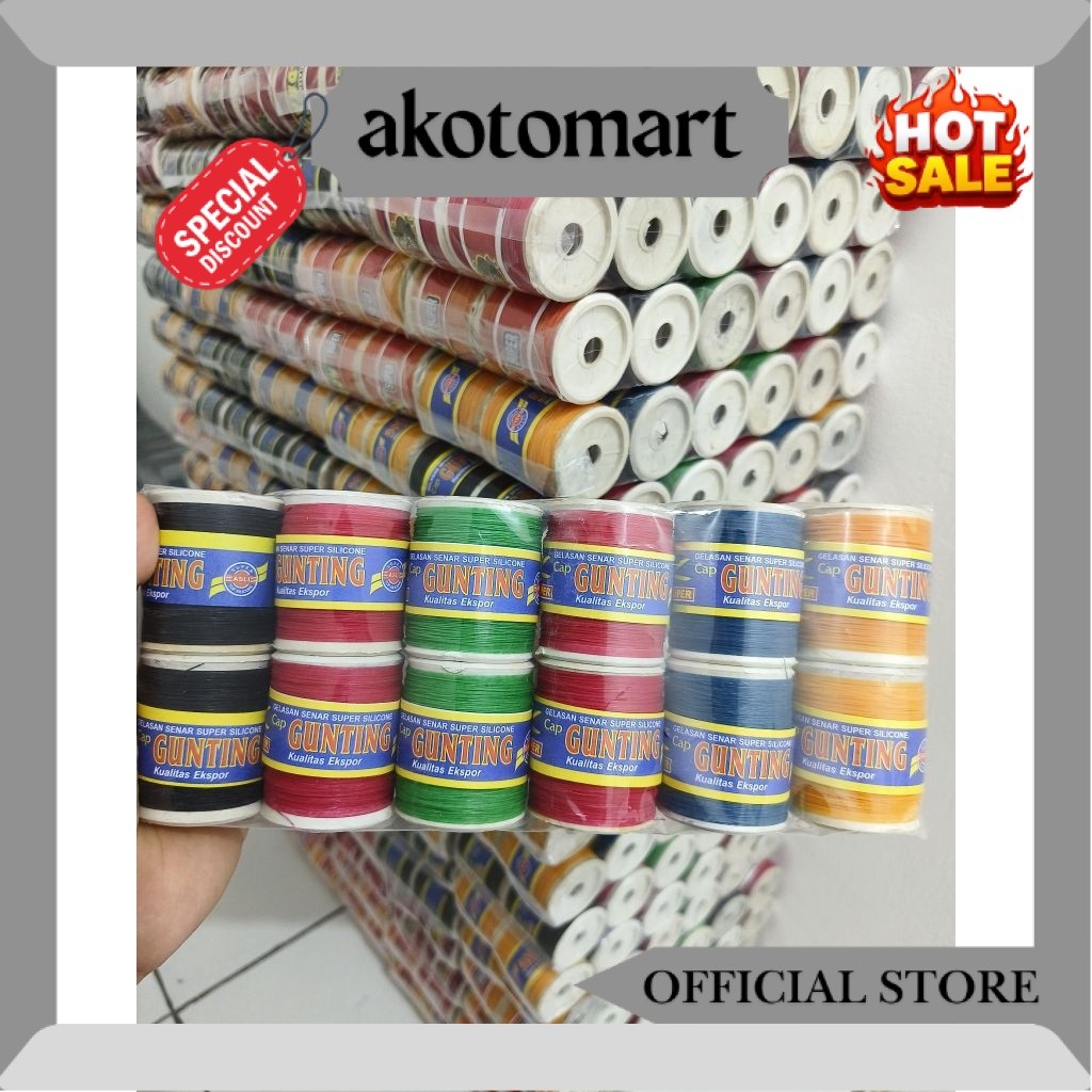 Gelasan/senar layangan snap ck isi 1 pak (12 pcs) warna/cap random full beling tajam SS