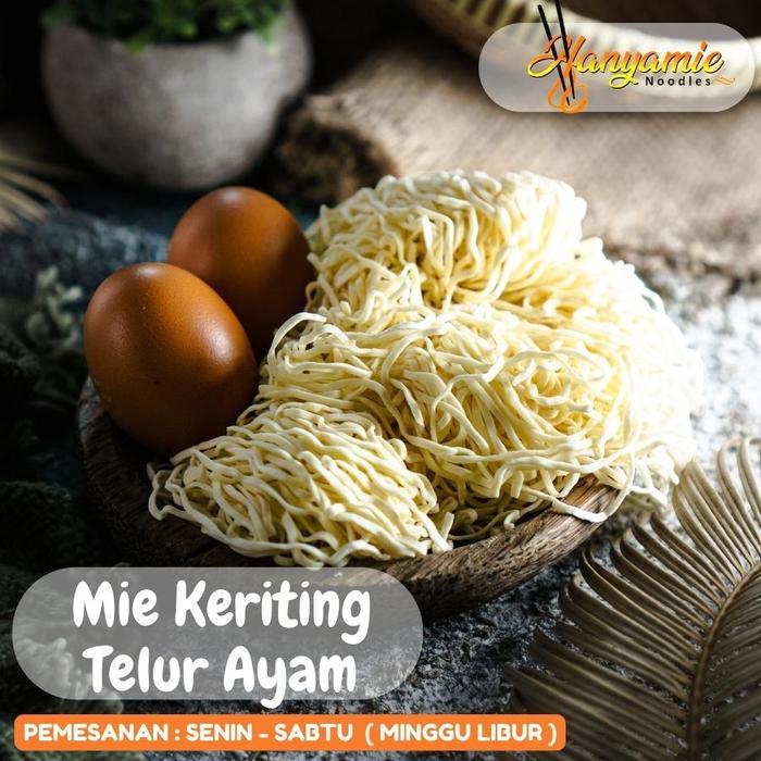 mie mentah keriting HANYAMIE dengan telur ayam