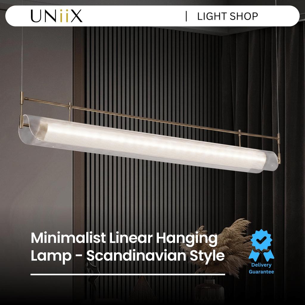 UNiiX - LG80628 | Lampu Gantung Meja Makan Minimalis Modern Lampu Gantung Linear Meja Makan Minimali