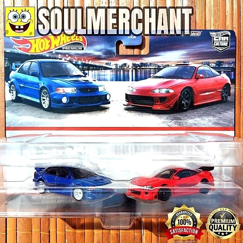 Hot Wheels Premium 2 Pack Mitsubishi Lancer Evolution VI 95 Mitsubishi Eclipse