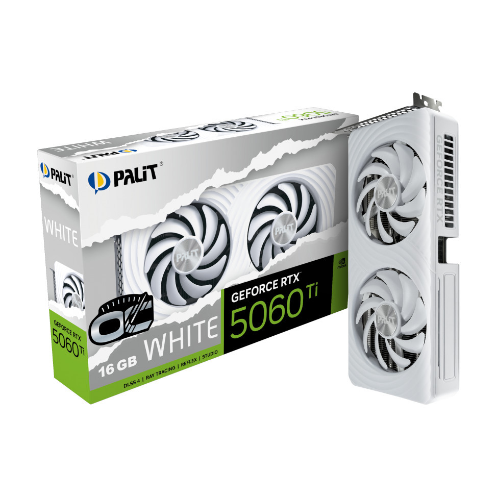 VGA Palit RTX 5060 TI White OC 16GB | RTX 5060Ti 16GB GDDR7