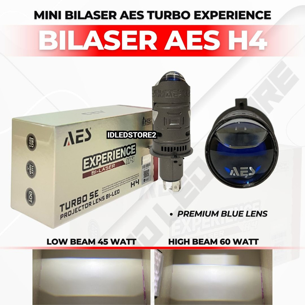 Bi laser AES Turbo SE Experience H4 60 Watt Biled AES H4 Satuan
