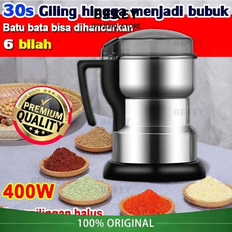 BEKEY Batu bata bisa pecah Alexd Mesin bubuk tepung Penggiling kopi 400g Grinder Herbal Biji Kacang 