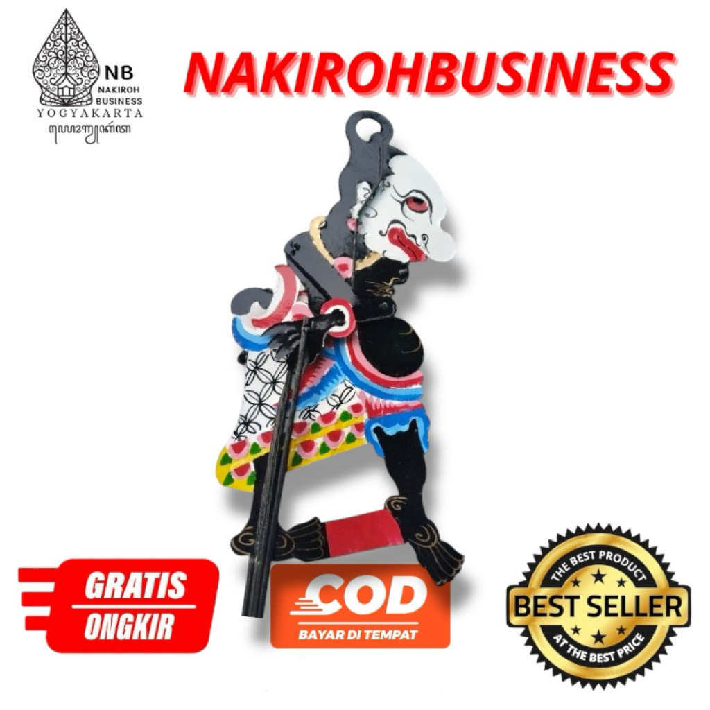 Wayang kertas duplex GARENG 40 cm punokawan