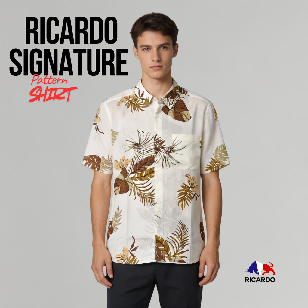 RICARDO Kemeja Pria Motif 1 Saku  32503