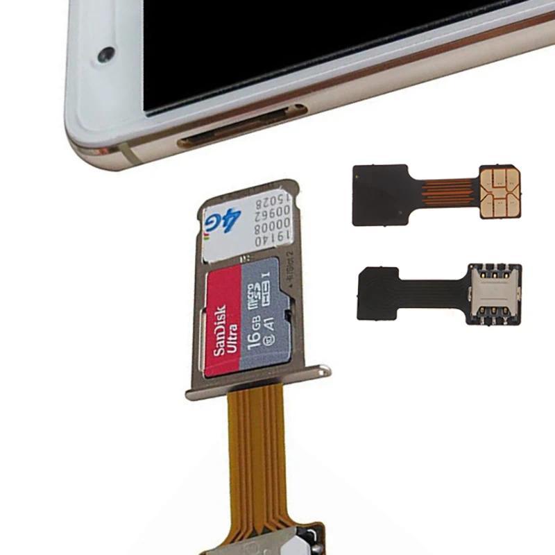 Hybrid Double Dual SIM Card Micro SD Adapter for Android Extender 2 Nano Micro SIM Adapter ForXiaomi