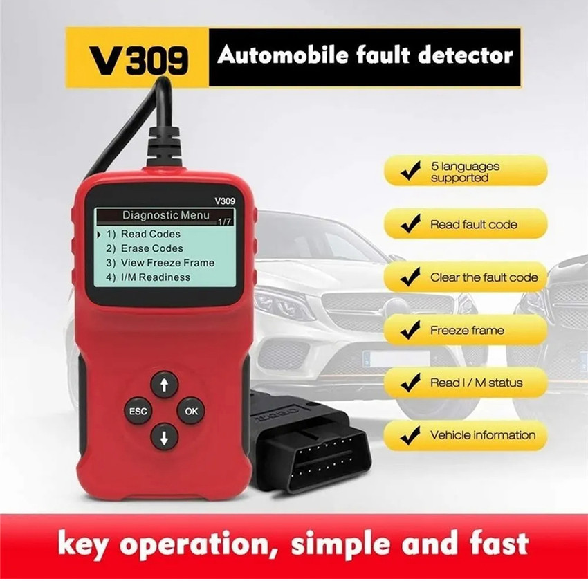 Scanner Mobil Universal OBD2 OBD Injeksi Auto Diagnostic Scanner Car Engine Fault Code Reader