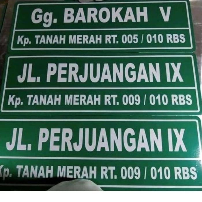 PLANG NAMA JALAN CUSTOM - 20 x 60