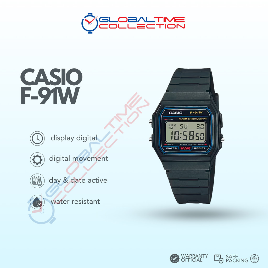 Jam Tangan Pria Digital Casio G-Shock F-91W