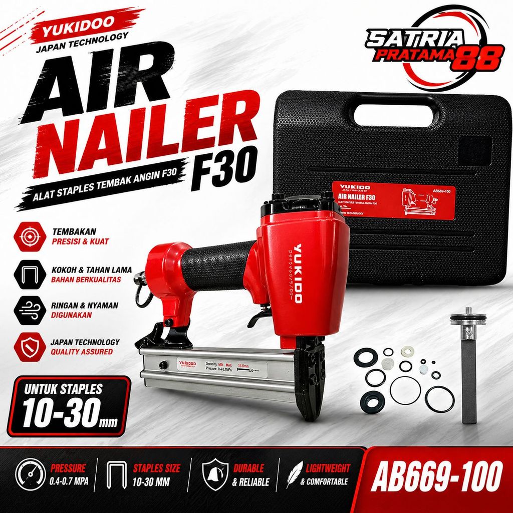 MELAYANI COD Tekiro Air Nailer Stapler Gun Mesin Staples Angin / Paku Tembak Angin