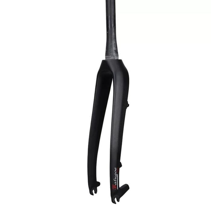 Balugoe Fork Carbon Rigid Tapered Fork Taper Sepeda Roadbike MTB Grave - Hitam