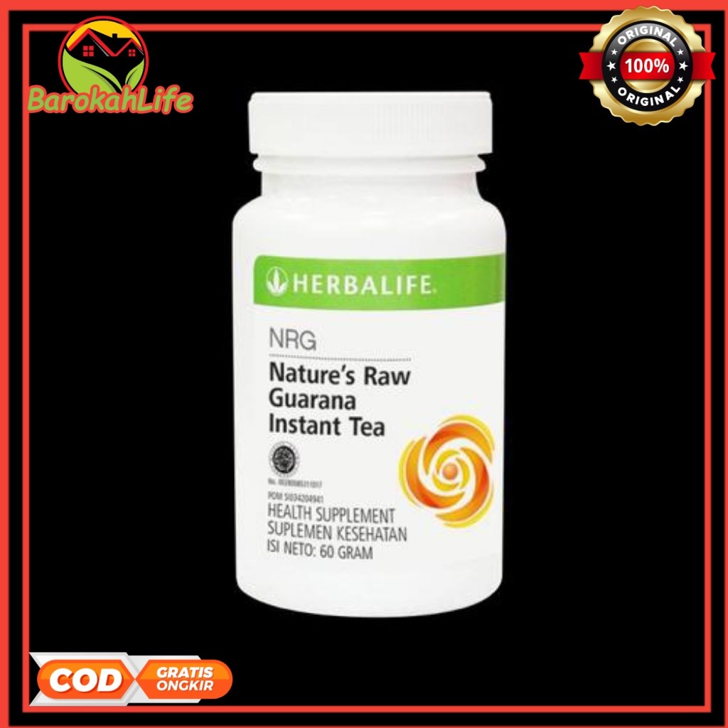 Herbalife NRG NATURES RAW GUARANA Teh Penambah Stamina Daya Ingat Teh Penambah Energi NRG Tea Herbal