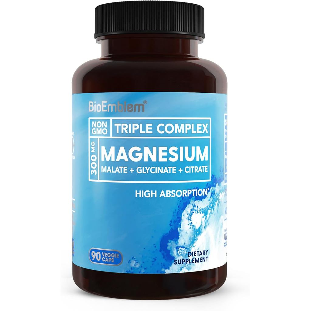 BioEmblem Triple Magnesium Complex | 300mg Magnesium Glycinate,