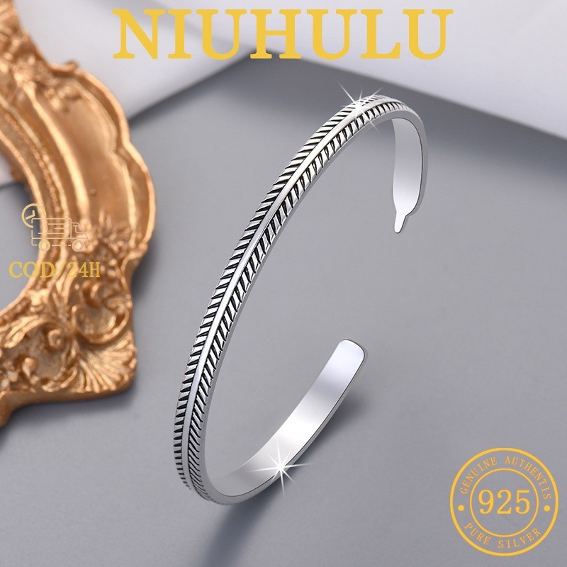 Gelang Bulu 925 Thailand Untuk Wanita, Lebar 5mm