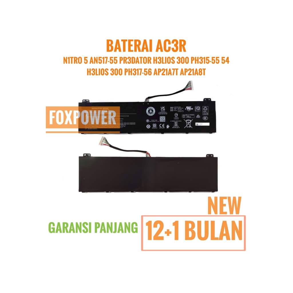 BATERAI ACER AP21A8T Laptop Battery for Acer Predator Helios 300