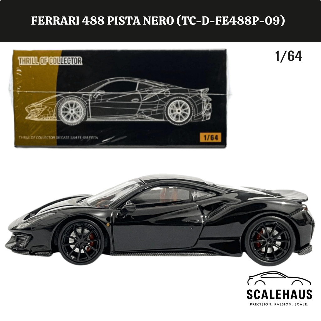 TOC 1/64 Ferrari 488 Pista Nero