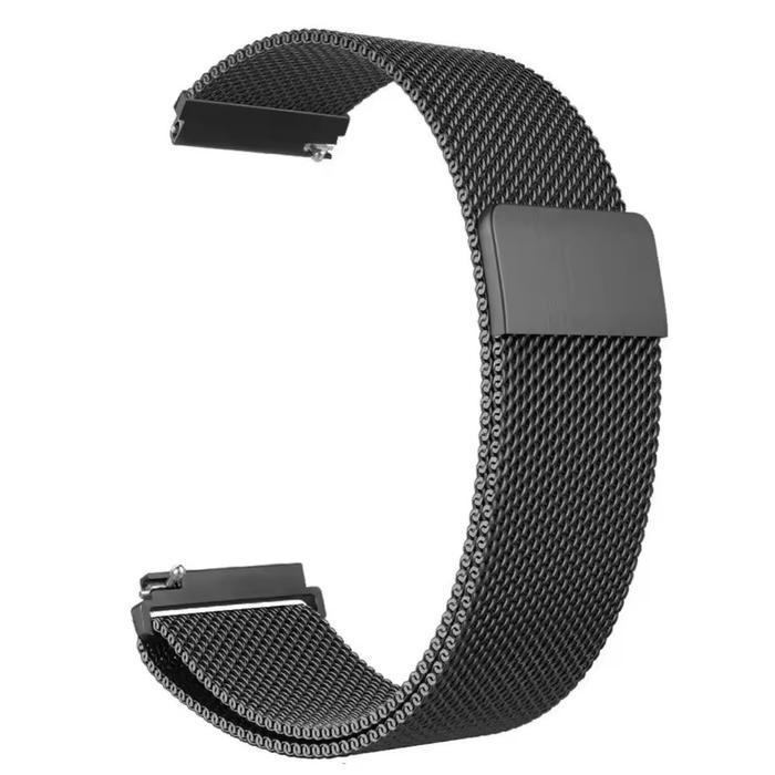 Milanese Magnet Strap Loop Stainless Garmin Forerunner 165 55 245 645 Music Non Musik - Hitam