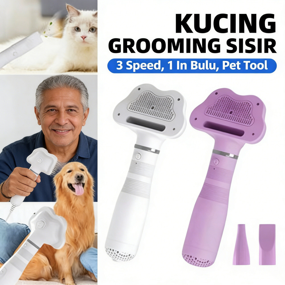 Kucing Sisir Blower Grooming Pengering Bulu Blower Kucing In 1 Hair Pet Kucing