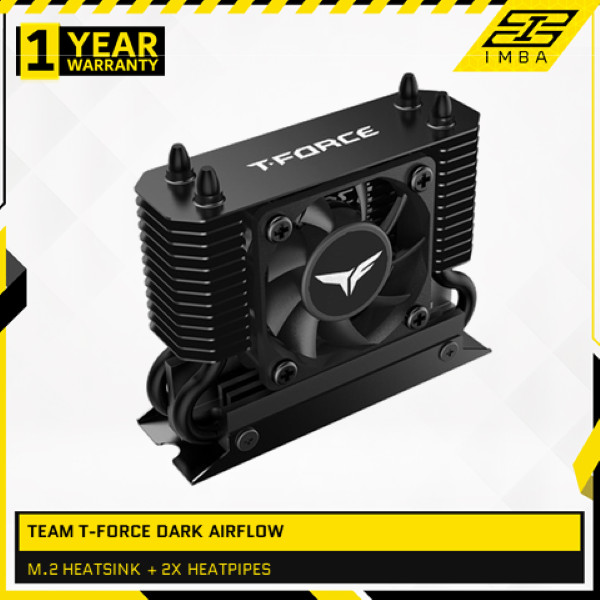 TEAM T-FORCE DARK AIRFLOW (M.2 HEATSINK + 2X HEATPIPES) BLACK