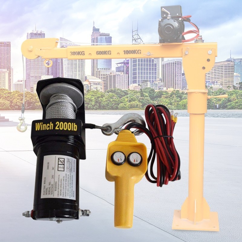 Electric Winch 2000lbs 12 Volt Derek Elektrik Winch Hoist Mobil Offroad Towing Heavy Duty