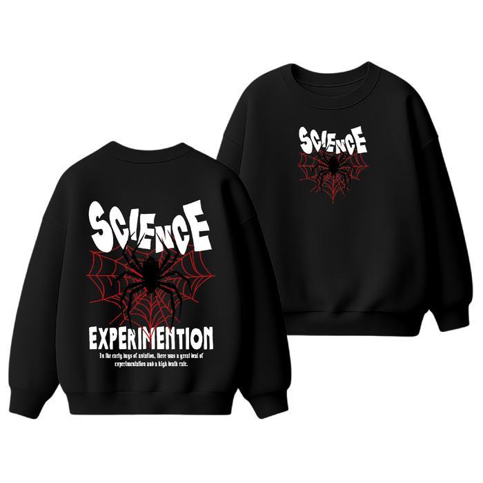 Mall Terlaris- FENJACK Sweater Basic SCIENCE SPIDER ( Sablon ) Size M-XXL - unisex Pria & Wanita - H