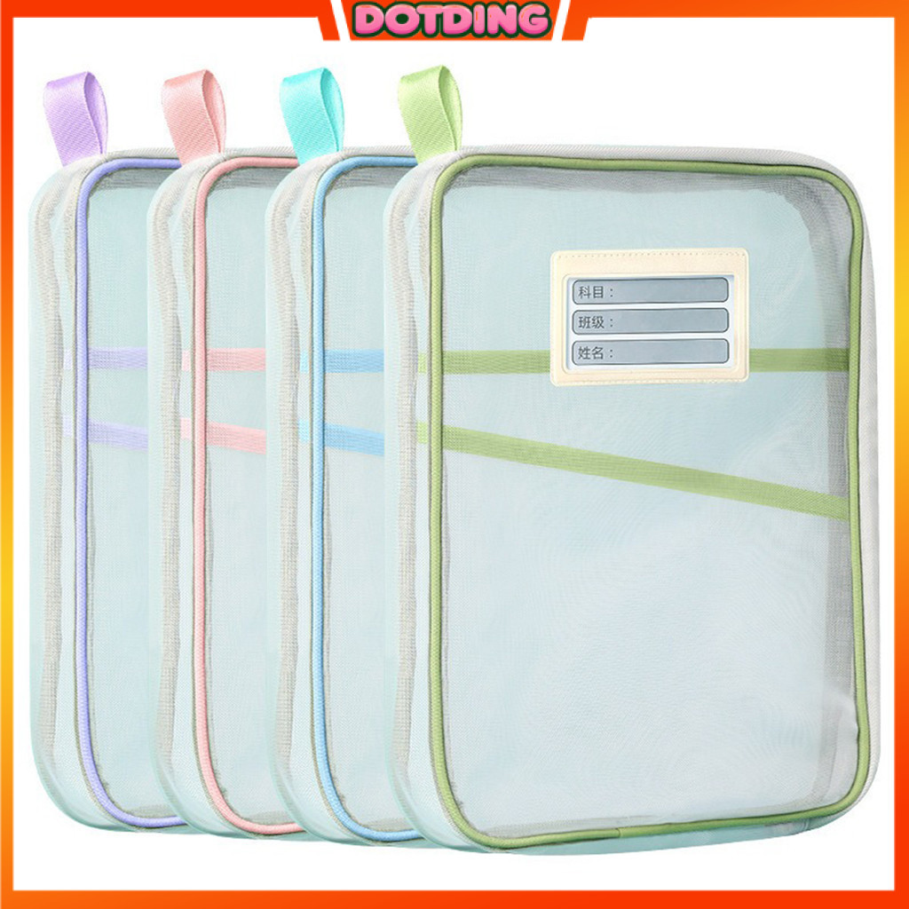 Set Tas Mapel Ukuran Besar Dengan Resleting _ Map Plastik Transparan Organizer Multifungsi Untuk Buk