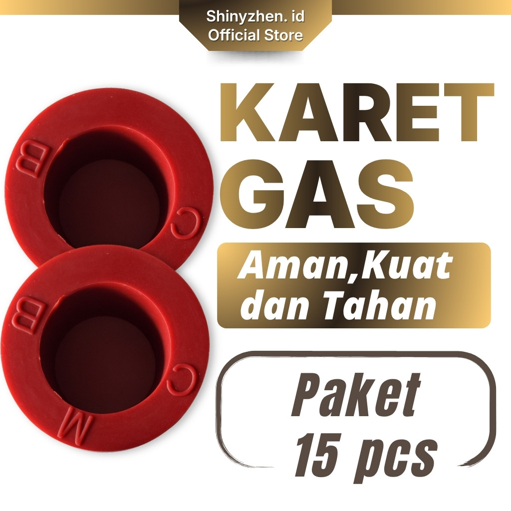 15 PCS - Karet Gas Pengaman Seal Tabung Gas Elpiji 2KG 3KG karet pengaman gas merah SNI