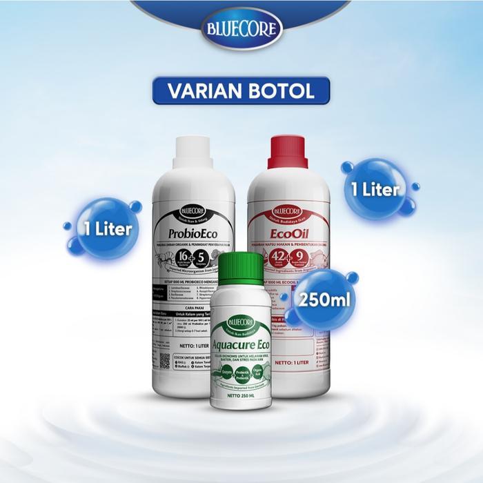 Bluecore PAKET HEMAT BUDIDAYA MAKSIMAL DAN PANEN CEPAT - Probiotik Ikan & Obat Air Kolam Bioflok Ant