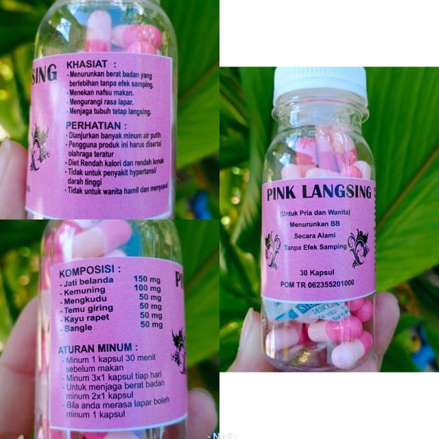 Pil Pink Langsing Herbal Alami Isi 30 Biji Ori [GudangKjp.Orie]