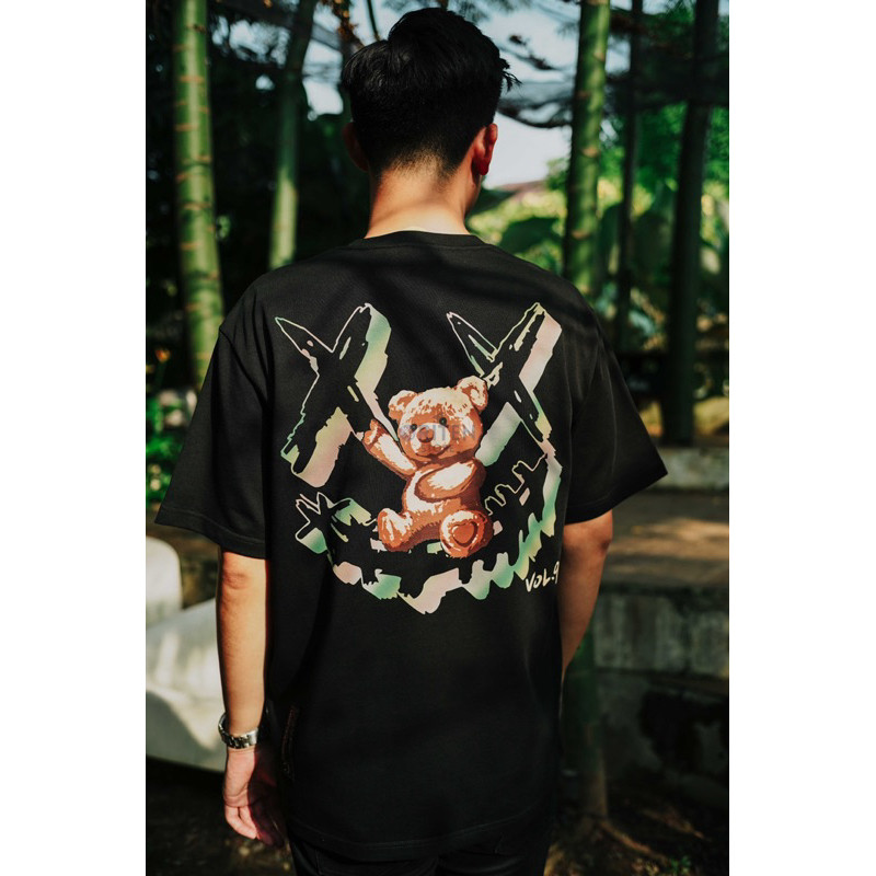 HOT Ricky Is Clown Reflective Bear Tee Black Original / RickyisClown