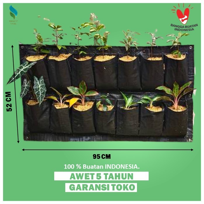 Pot Tanaman Pot Bunga Planter Bag Dinding Planterbag Wall Planter Polybag Tanaman Gantung A1236