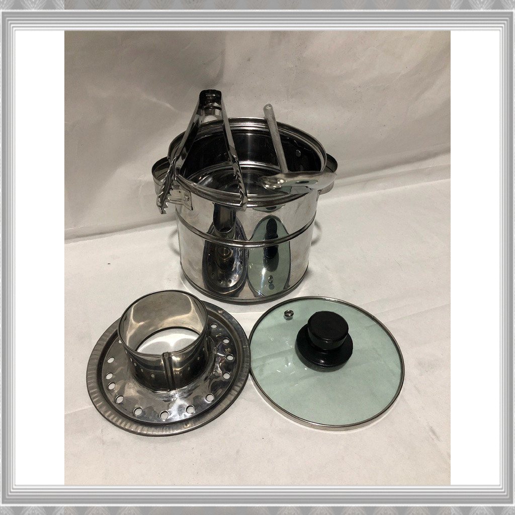 Termurah Dandang Bakso Stainless Kaca Mini Size 16cm - Praktis, Mudah Dibersihkan Terlaris