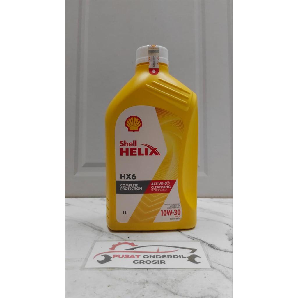 Oli Mesin Mobil Shell Helix HX6 10W-30 SN SP 1 Liter Scan Barcode