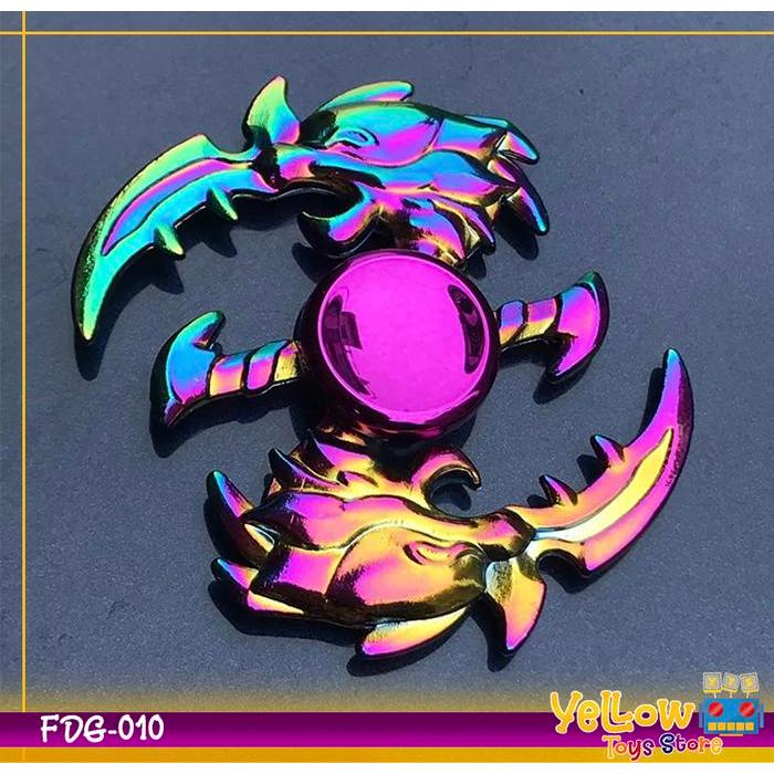 PROMO Fidget Spinner Metal Rainbow Naga Dragon Spinner - Fidget Spinner Naga