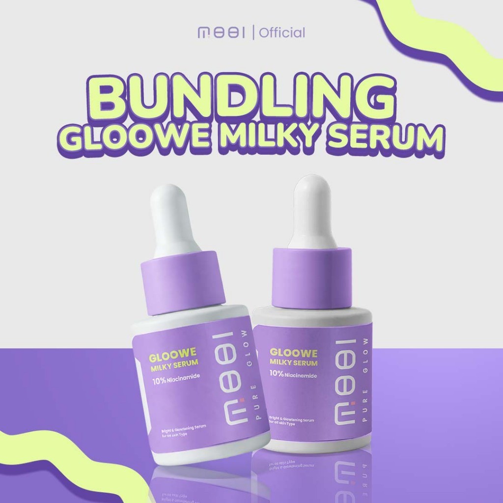 MOOI Gloowe Milky Serum DAPAT 2 - Serum Wajah Mencerahkan Mooi Pure Glow Skincare Korea Memudarkan J