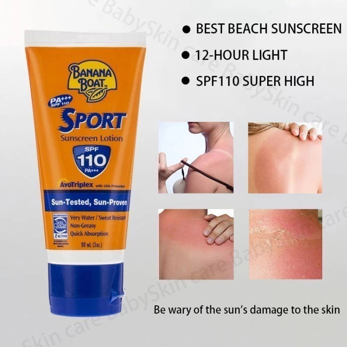 Banana Boat Sport Ultra Sunscreen SPF 110 PA+++90ml Sunblock Banana Boat Sport Sunscreen Lotion