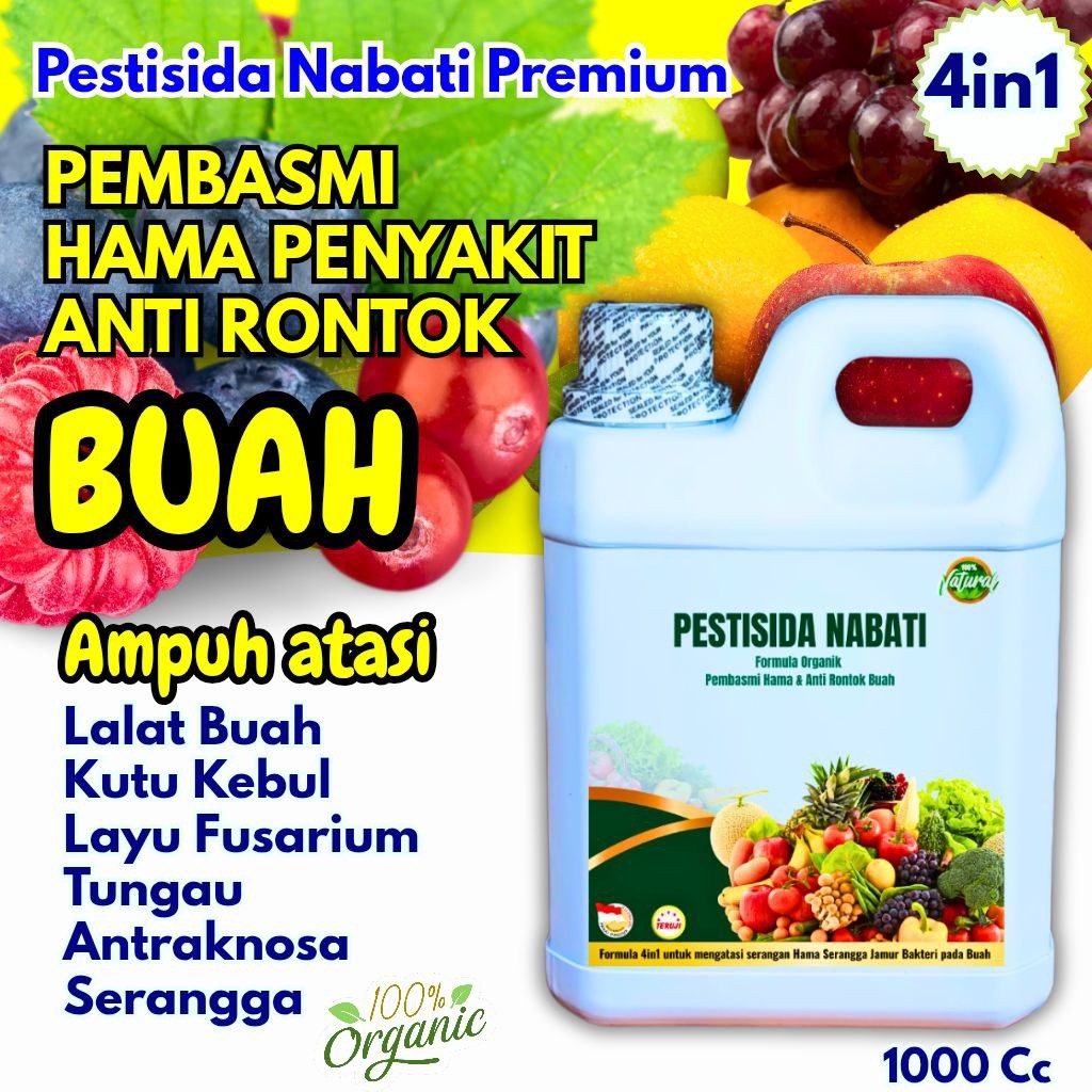 Pestisida Nabati Formula Organik Pembasmi Semua Hama Tanaman  Buah 1L Plus Kalium Buah Lebat Anti Ro