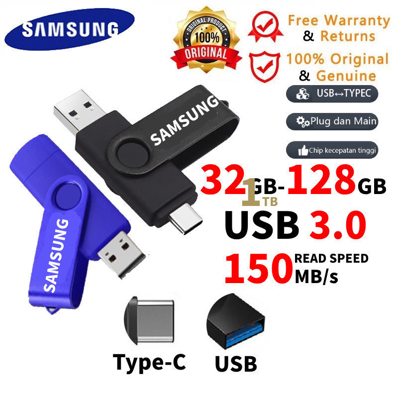 SAN  DISK OTG FLASHDISK OTG TYPE C USB 32GB/64GGB/128GB FLASH DRIVE ULTRA DUAL USB 3.1 Flashdisk hp 
