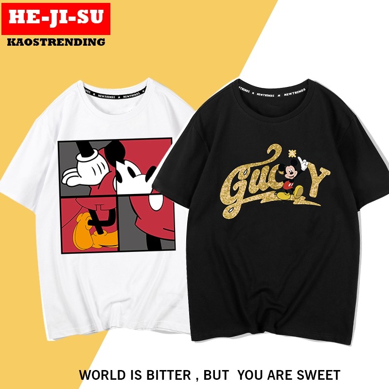 Kaos Disney Mickey Mouse Kaos Mickey Mouse Dewasa Atasan Wanita Unisex a