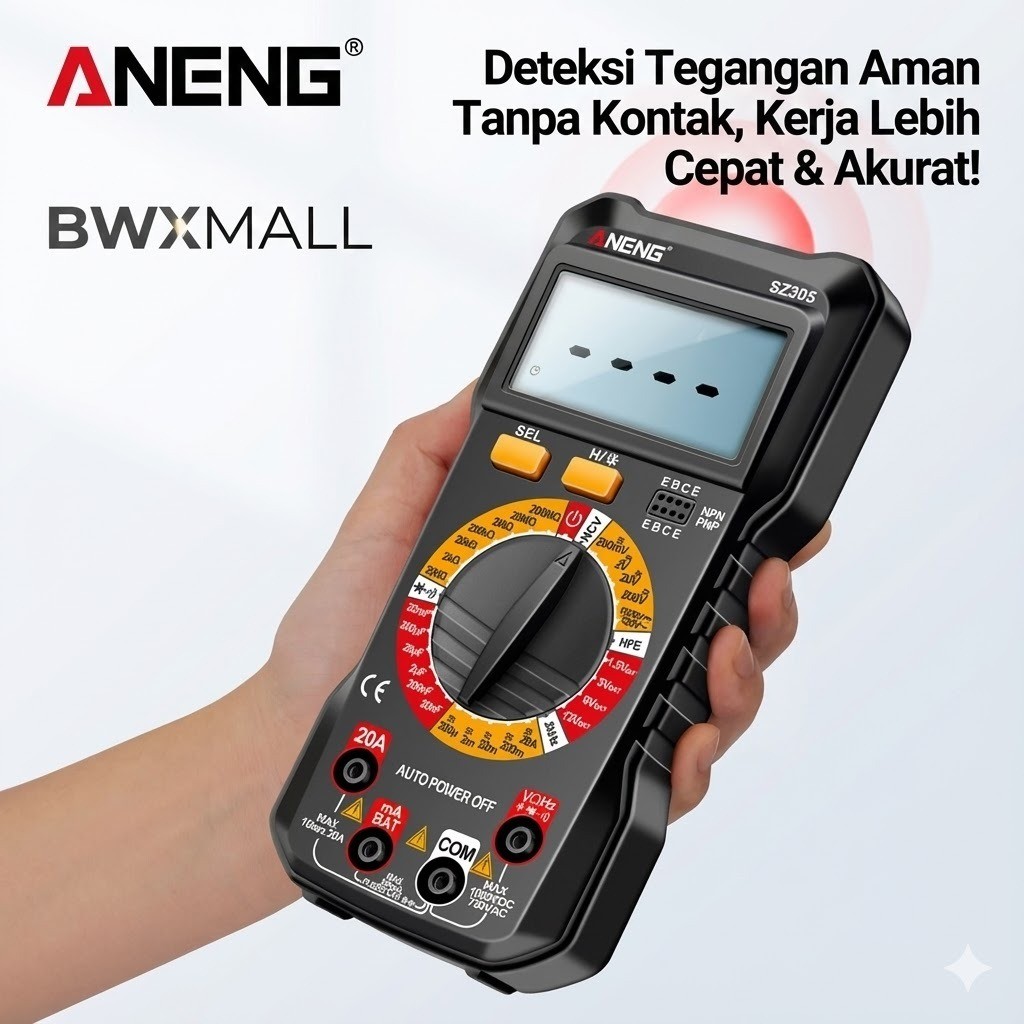 Multimeter Digital ANENG SZ305 Original Avometer Alat Tes Arus Tegangan Listrik AC DC Voltmeter Digi