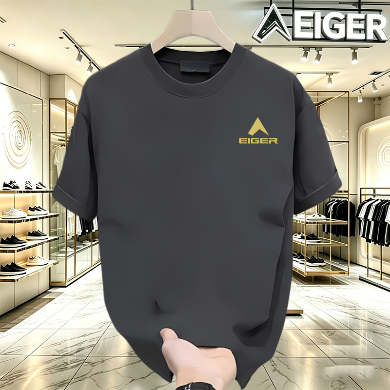 Kaos Eiger Oversize Polos Premium | Unisex Pria Wanita | Kaos Harian Nyaman Fashion Casual Trendy