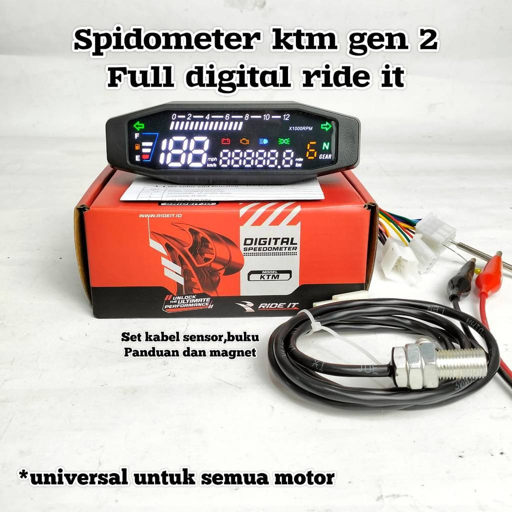 Speedometer Spido KTM Full Digital Ride it speedo Gen 2 import universal Ride it