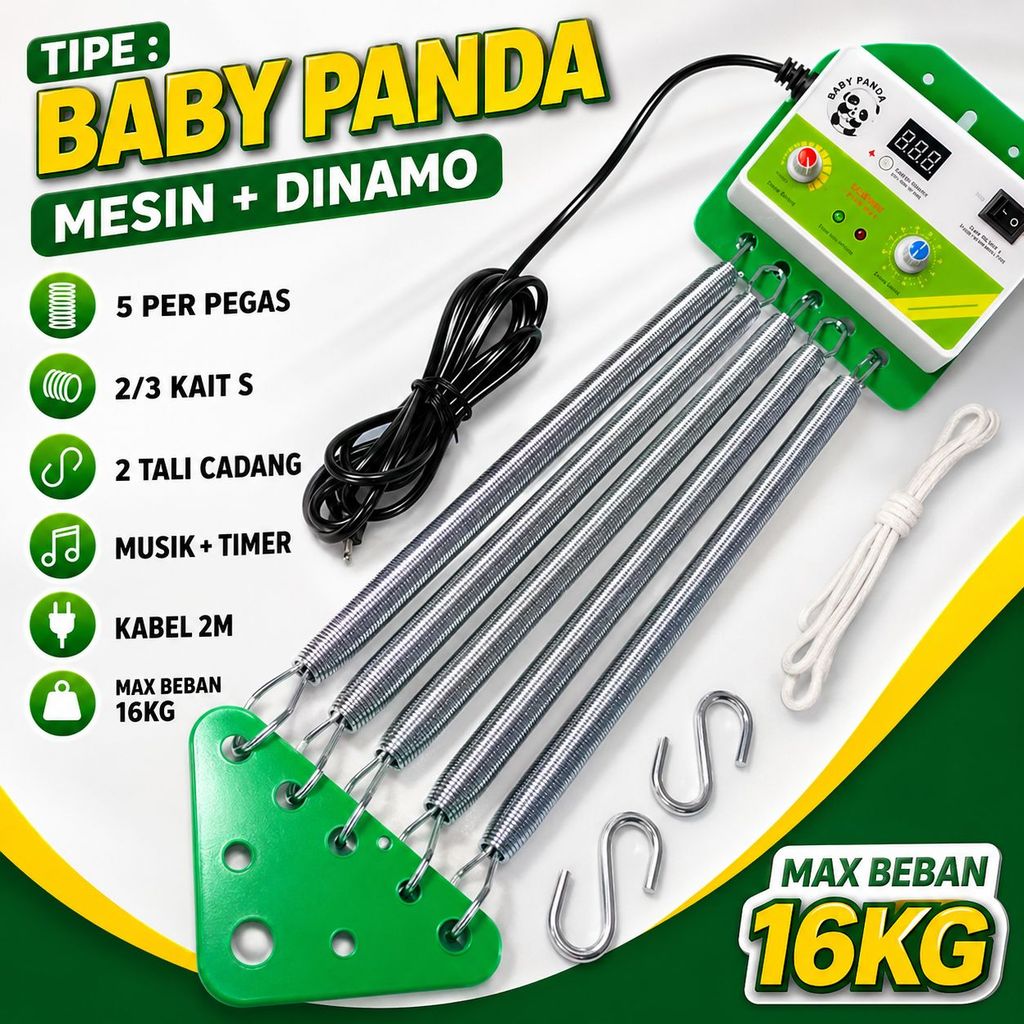 Ayunan Bayi Elektrik BABY PANDA Mesin Ayunan Listrik Elektrik Bayi Otomatis WJ GT Baby UBaby