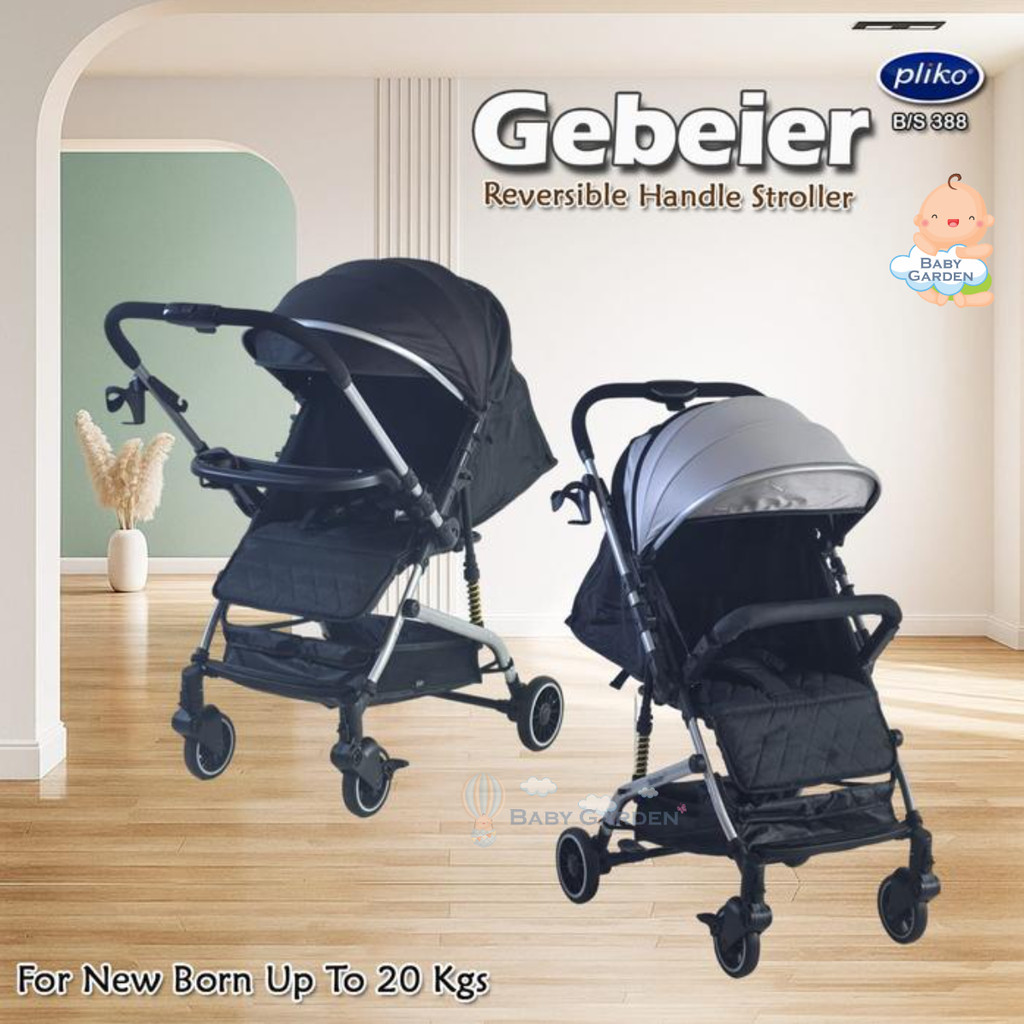 Pliko Gebeier BS 388 Reversible Stroller bayi / kereta dorong bayi compact dan simple