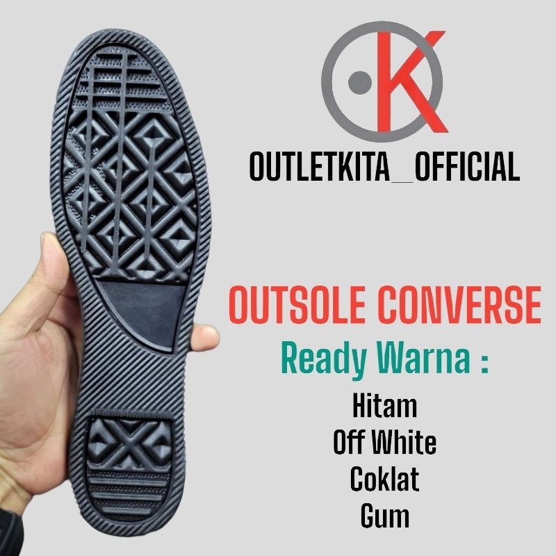 TERLARIS Outsole Converse Polos Karet Coklat Hitam