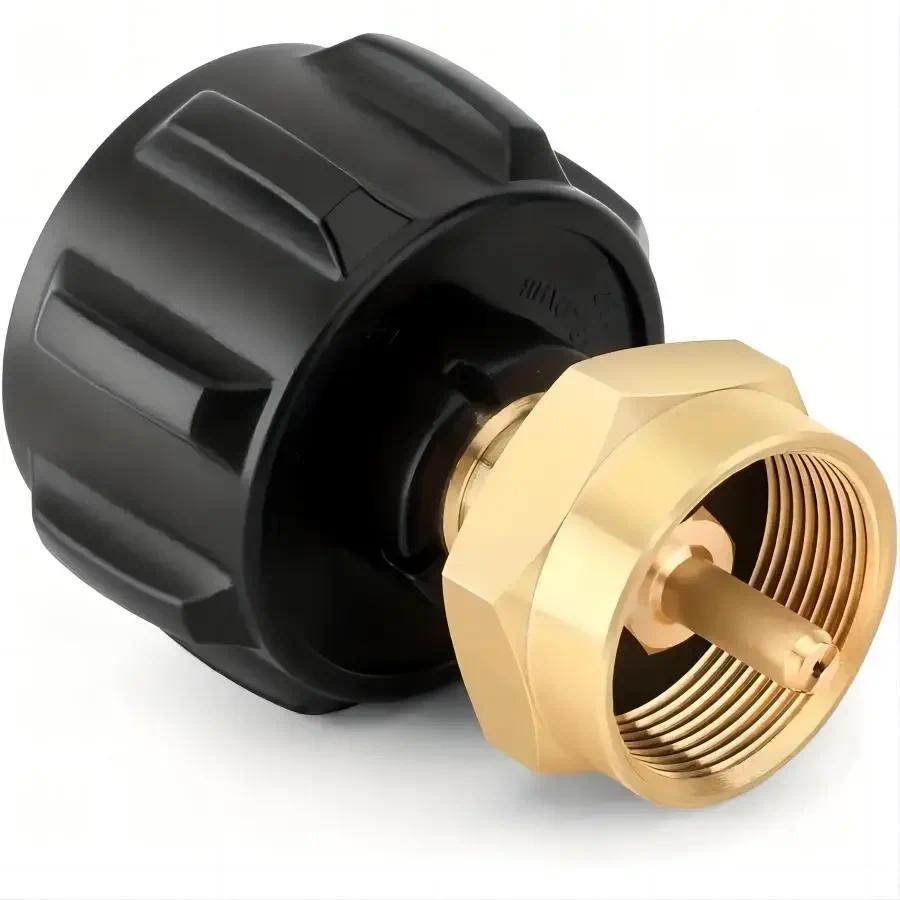 Propane Refill Adapter, Fill 1 Pound Bottles from 20lb Tank,Solid Brass Throwaway sposable Cylinder 