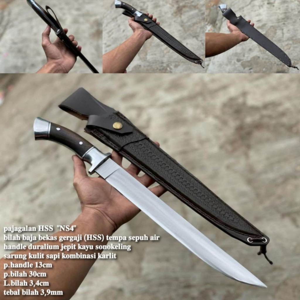 Golok sembelih sapi kerbau hewan kurban bahan baja gergaji HSS  Golok pemotong