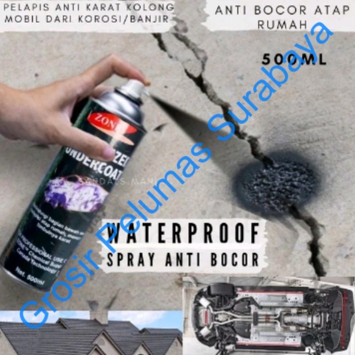 Cairan Semprot Anti Atap bocor Deck Pipa retak Undercoat Waterproof Spray penambal kebocoran LS